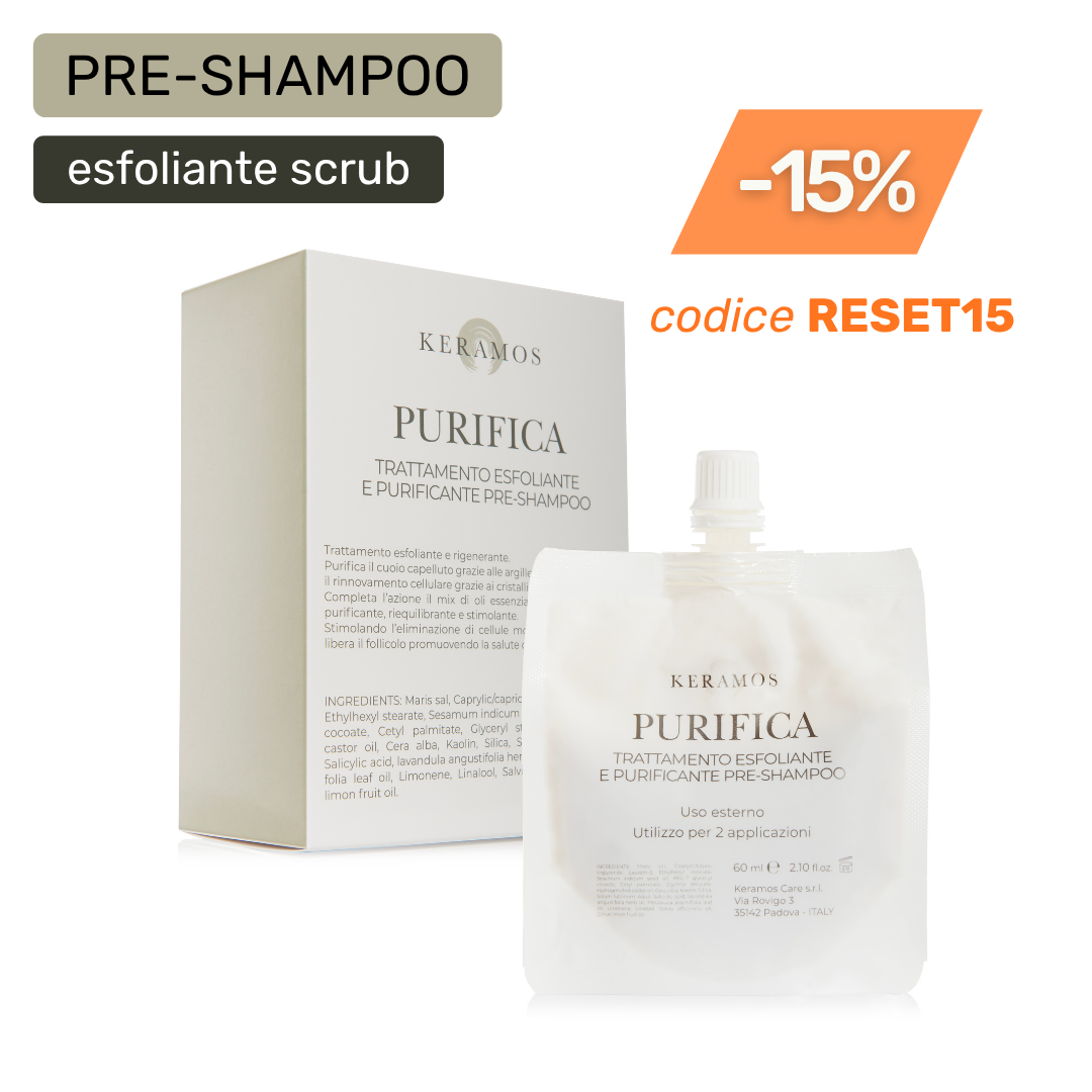 Purifica: trattamento pre-shampoo esfoliante 180ml