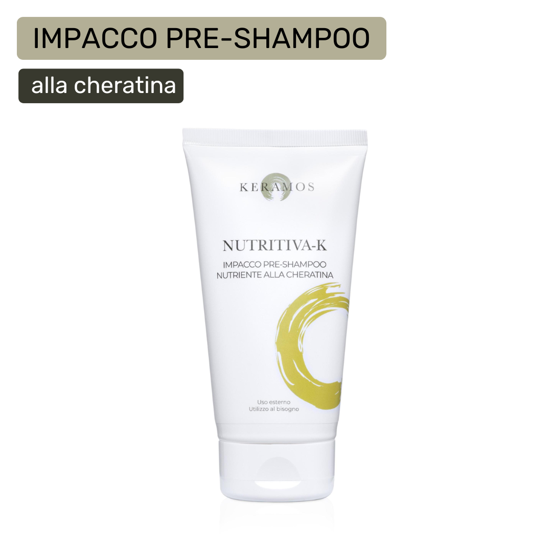 Nutritiva-K: Impacco pre-shampoo nutriente alla Cheratina
