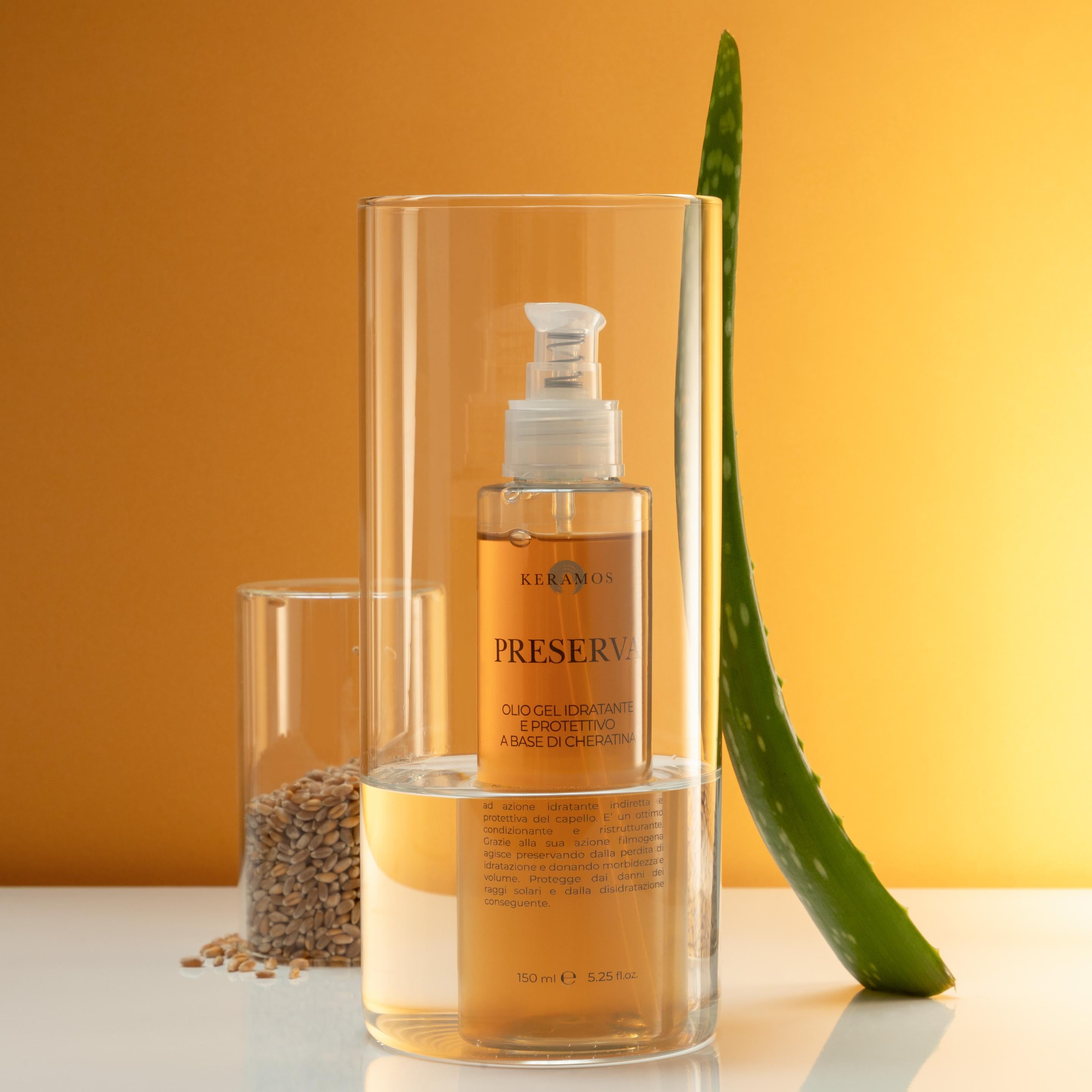 Preserva: olio Gel idratante e protettivo a base di Cheratina 150ml