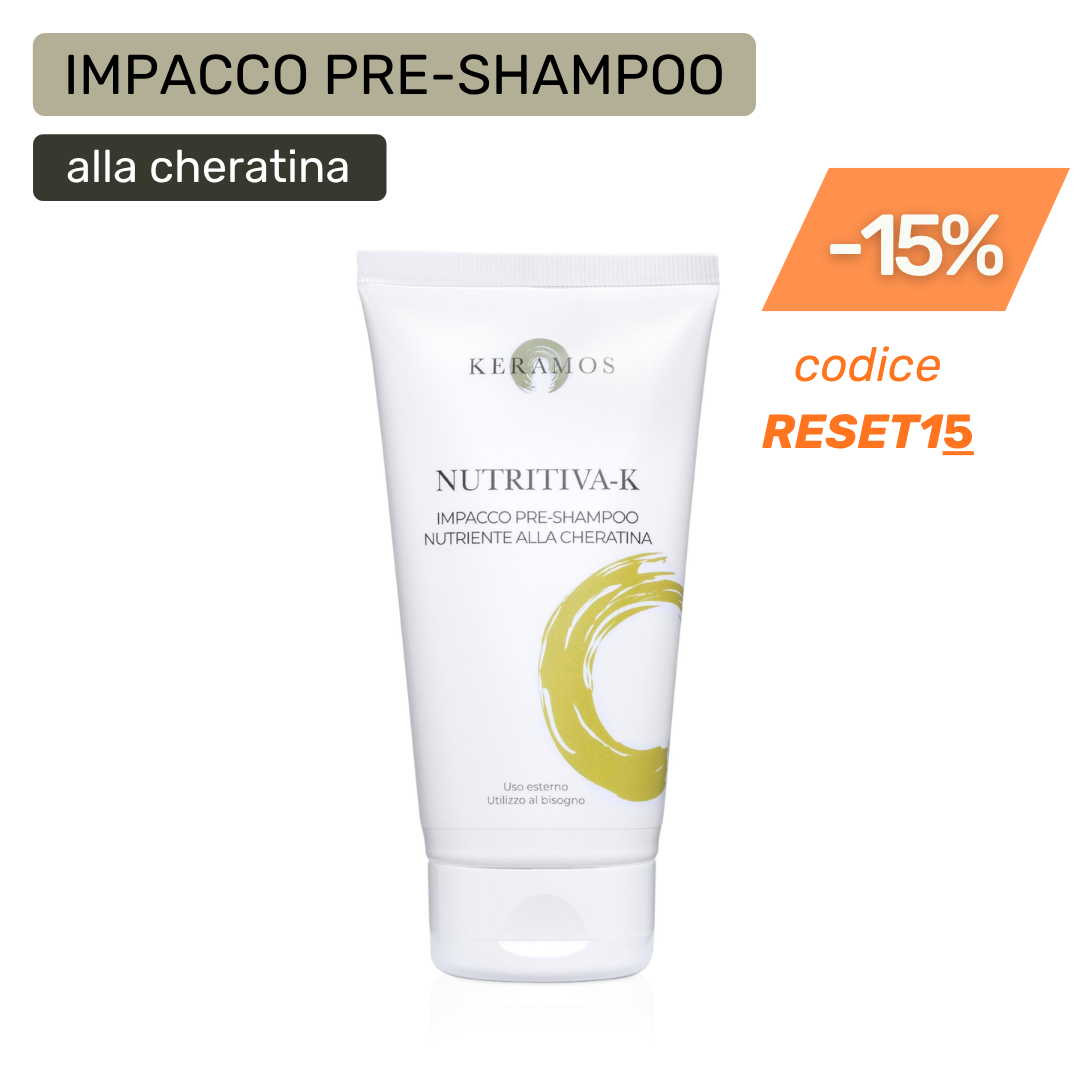 Nutritiva-K: Impacco pre-shampoo nutriente alla Cheratina